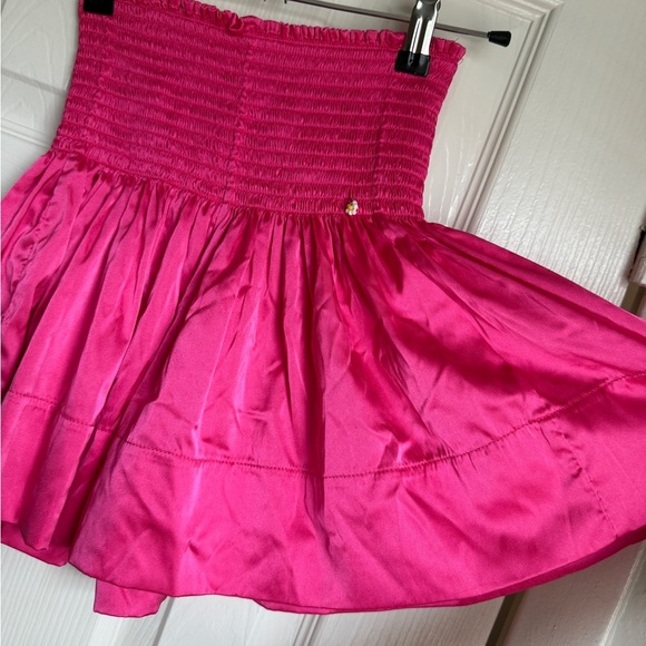 NATURAL LIFE Hot Pink Silk Flowy Shorts High Waist Boho Preppy Occasion Short XS - Picture 2 of 6